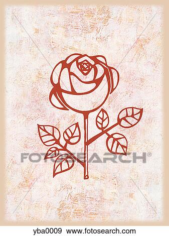 An illustration of a red rose View Large Illustration Stock Illustration - An illustration of a red rose. Fotosearch