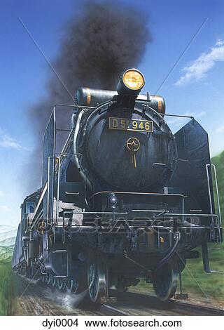 An illustration of a steam train View Large Illustration Stock Illustration - An illustration of a steam train. Fotosearch