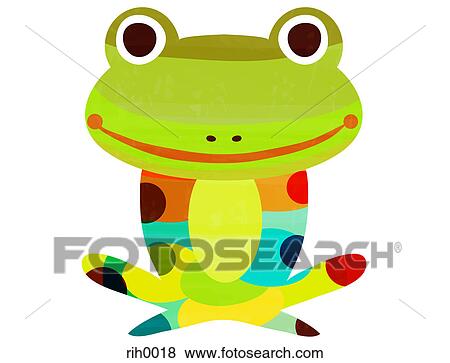 Stock Illustration - Illustration of a colorful frog. Fotosearch