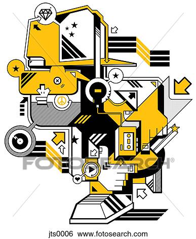 Illustration of a disjointed futuristic character View Large Illustration Stock Illustration - Illustration of a disjointed futuristic character. Fotosearch