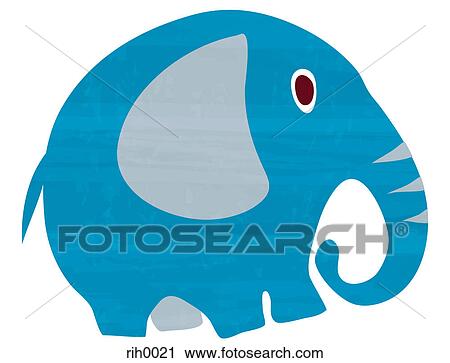 Illustration of an elephant View Large Illustration Clip Art - Illustration of an elephant. Fotosearch