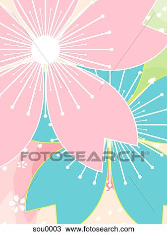 Illustration of large flower background View Large Illustration Drawing - Illustration of large flower background. Fotosearch