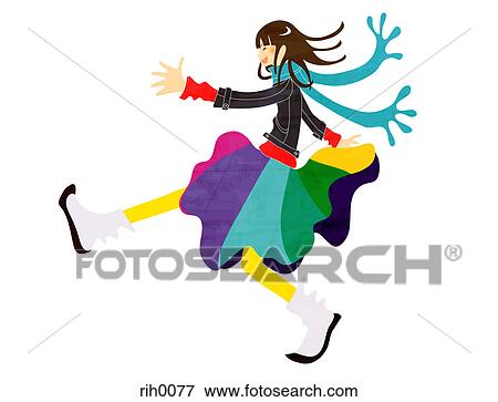 Illustration portrait of a woman dancing View Large Illustration Stock Illustration - Illustration portrait of a woman dancing. Fotosearch