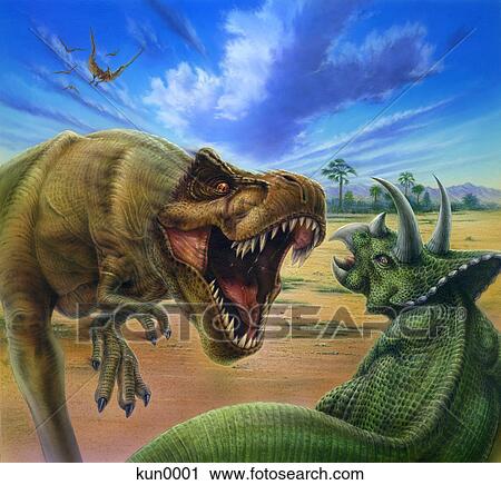 Tyrannosaurus Rex View Large Illustration Clip Art - Tyrannosaurus Rex. Fotosearch