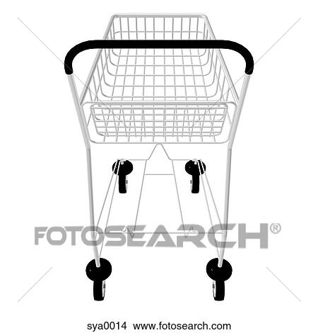 A 3D style image of a shopping trolley View Large Illustration Stock Illustration - A 3D style image of a shopping trolley. Fotosearch