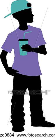Illustration of a boy holding a drink View Large Illustration Stock Illustration - Illustration of a boy holding a drink. Fotosearch