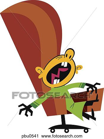 Clip Art - Illustration of a child screaming. Fotosearch