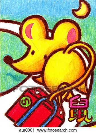 Clip Art - Illustration of a Chinese New Year symbol of a Mouse. Fotosearch