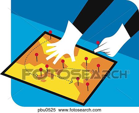 Illustration of a figure mapping out a course View Large Illustration Stock Illustration - Illustration of a figure mapping out a course. Fotosearch