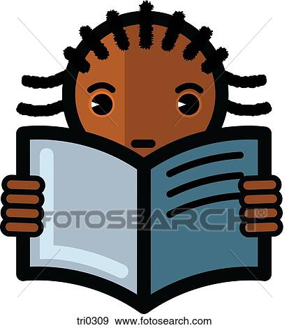 Stock Illustration - Illustration of a girl reading. Fotosearch