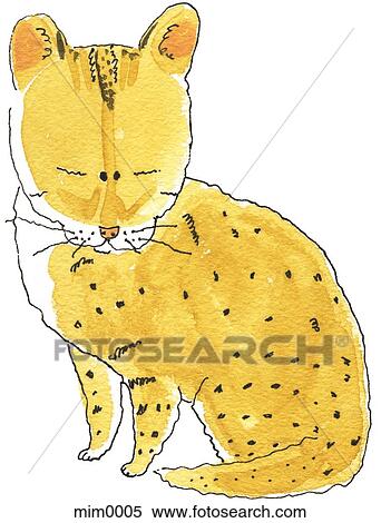 Illustration of a tiger cub View Large Illustration Stock Illustration - Illustration of a tiger cub. Fotosearch