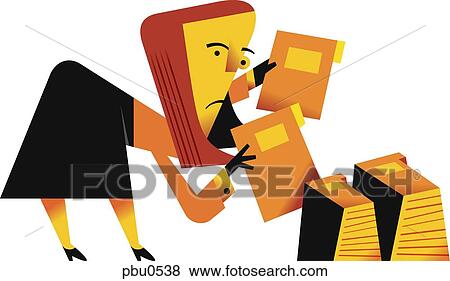 Illustration of a woman filing folders View Large Illustration Stock Illustration - Illustration of a woman filing folders. Fotosearch