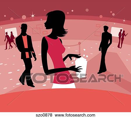 Illustration of a woman getting popcorn View Large Illustration Stock Illustration - Illustration of a woman getting popcorn. Fotosearch