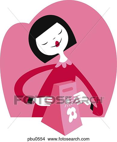 Stock Illustration - Illustration of a woman packing a lunch bag. Fotosearch