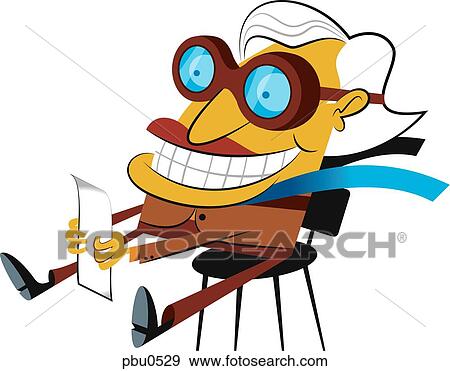 Stock Illustration - Illustration of an excited man with a list. Fotosearch