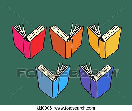 Illustration of five books View Large Illustration Stock Illustration - Illustration of five books. Fotosearch
