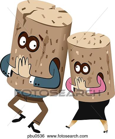Illustration of two figures wearing cork costumes View Large Illustration Stock Illustration - Illustration of two figures wearing cork costumes. Fotosearch