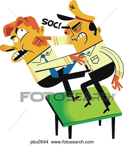 Illustration of two men fighting View Large Illustration Stock Illustration - Illustration of two men fighting. Fotosearch
