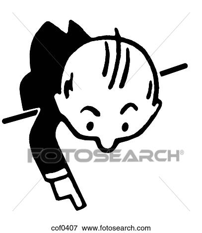 Stock Illustration - A black and white version of a cartoon style drawing of a businessman. Fotosearch