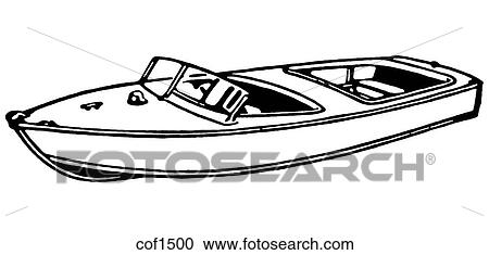 Clipart - A black and white version of a vintage illustration of a boat. Fotosearch