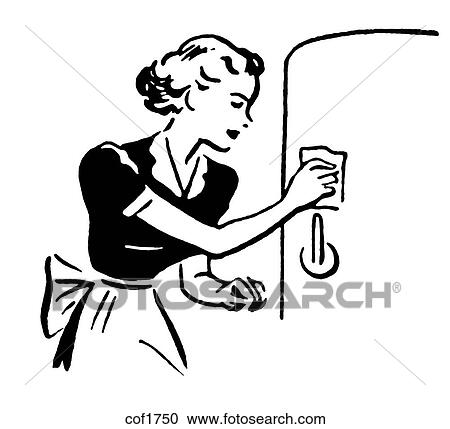 Clipart - A black and white version of a vintage style portrait of a woman. Fotosearch