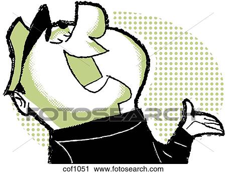 A cartoon style drawing of a happy character View Large Illustration Clip Art - A cartoon style drawing of a happy character. Fotosearch
