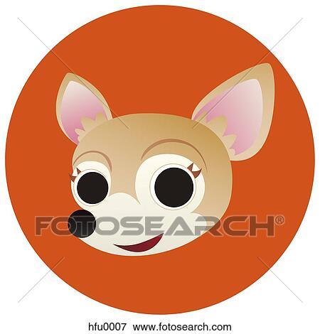 A Chihuahua on an orange circular background View Large Illustration Stock Illustration - A Chihuahua on an orange circular background. Fotosearch