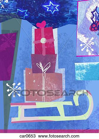 Drawing - A Christmas inspired image. Fotosearch