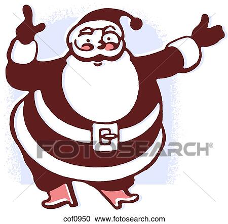 A Christmas inspired Santa illustration View Large Illustration Clipart - A Christmas inspired Santa illustration. Fotosearch