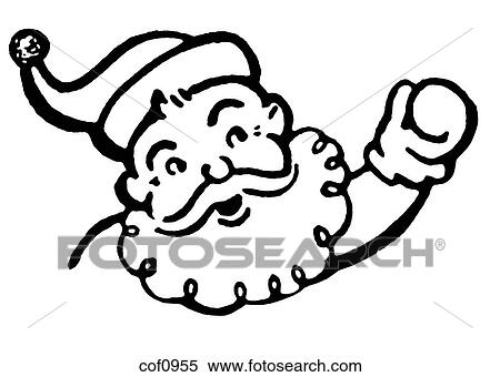 Stock Illustration - A Christmas inspired Santa illustration. Fotosearch