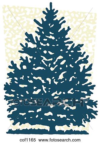 Stock Illustration - A Christmas Pine tree. Fotosearch