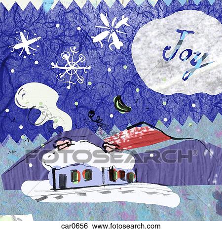 A Christmas winter wonderland View Large Illustration Stock Illustration - A Christmas winter wonderland. Fotosearch