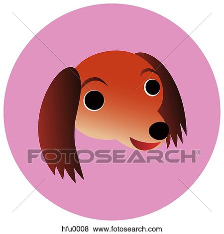 A Dachshund on a pink circular background View Large Illustration Stock Illustration - A Dachshund on a pink circular background. Fotosearch