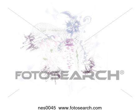 A decorative illustration consisting of swirling lines, dots and shapes resulting in a contemporary pattern View Large Illustration Stock Illustration - A decorative illustration consisting of swirling lines, dots and shapes resulting in a contemporary pattern. Fotosearch