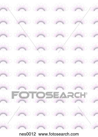 A decorative pattern consisting of purple fan shapes View Large Illustration Drawing - A decorative pattern consisting of purple fan shapes. Fotosearch