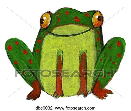 A frog View Large Illustration Drawing - A frog. Fotosearch