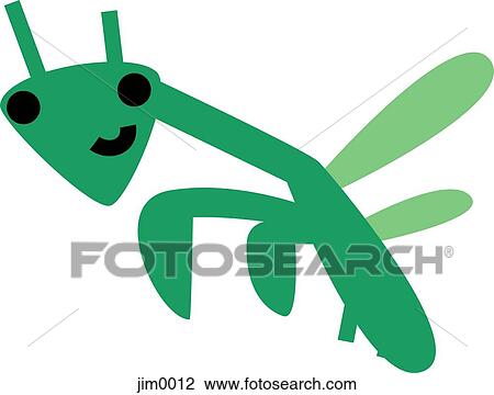 Drawing - A grasshopper. Fotosearch