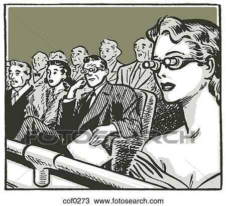 A group of people attending the Opera View Large Illustration Drawing - A group of people attending the Opera. Fotosearch
