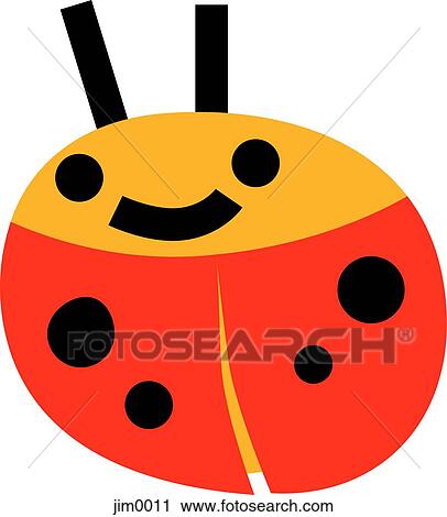 A ladybug View Large Illustration Clip Art - A ladybug. Fotosearch
