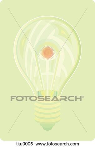 A light globe on a green background View Large Illustration Stock Illustration - A light globe on a green background. Fotosearch
