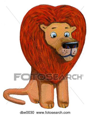 A Lion View Large Illustration Clipart - A Lion. Fotosearch