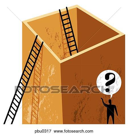 A man confused about two ladders that lead nowhere View Large Illustration Stock Illustration - A man confused about two ladders that lead nowhere. Fotosearch