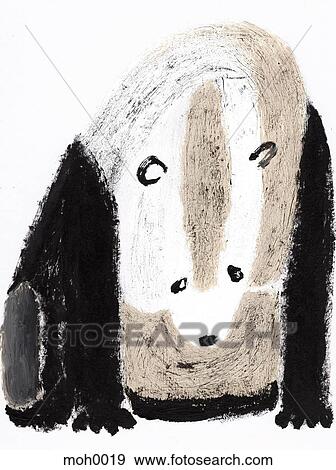 Stock Illustration - A naive drawing of a panda. Fotosearch