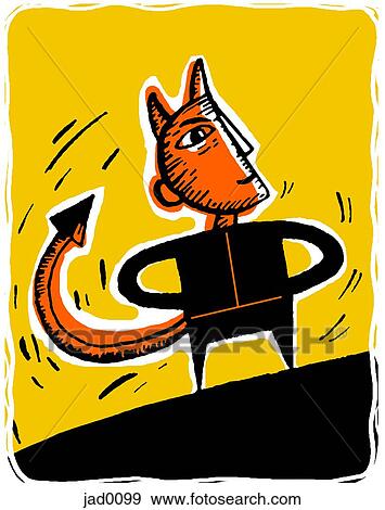 A print of a little devil View Large Illustration Stock Illustration - A print of a little devil. Fotosearch
