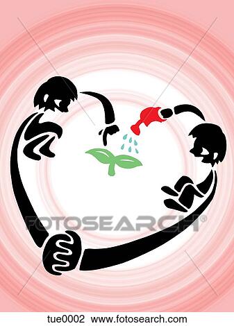 Drawing - A print of a romantic young couple. Fotosearch