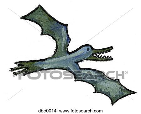 A Pterodactyl View Large Illustration Stock Illustration - A Pterodactyl. Fotosearch