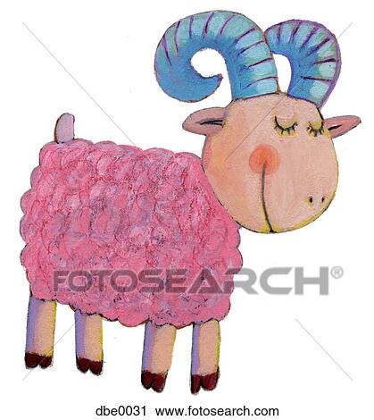 Clip Art - A Ram. Fotosearch
