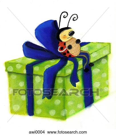 A retired beetle on a gift View Large Illustration Stock Illustration - A retired beetle on a gift. Fotosearch