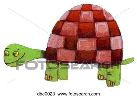 A turtle View Large Illustration Drawing - A turtle. Fotosearch