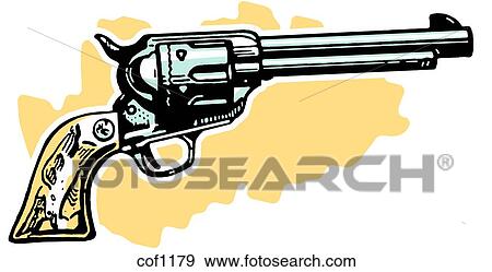 A vintage hand gun View Large Illustration Stock Illustration - A vintage hand gun. Fotosearch